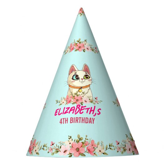 Chapeaux De Fètes Cute Purrfect Chat Kitten Anniversaire Célébration (Devant)