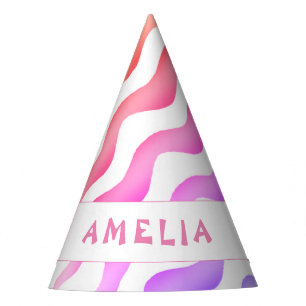 Chapeaux De Fètes Cute Rainbow Wave Motif Fille Anniversaire