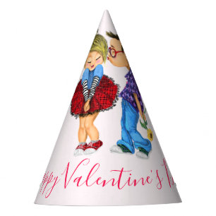 Chapeaux De Fètes Cute Romantic Couple Love - Valentine's Day Kiss