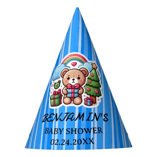 Chapeaux De Fètes Cute Teddy Bear Anniversaire Papier Casquettes (Devant)