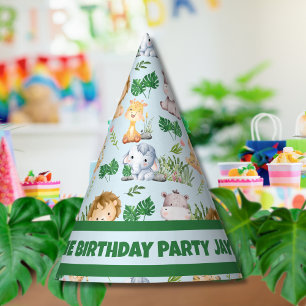 Chapeaux De Fètes Cute Wild One Jungle Safari animal Anniversaire
