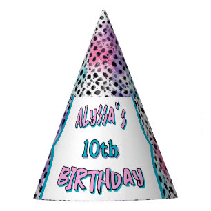 Chapeaux De Fètes Dalmatie Spots Pastel Aquarelle Anniversaire
