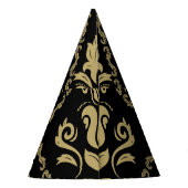 Chapeaux De Fètes Damask Black Gold : Classic Ornament. (Dos)