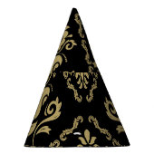 Chapeaux De Fètes Damask Black Gold : Classic Ornament. (Droite)