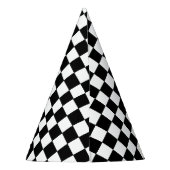 Chapeaux De Fètes Damier Blanc et Noir (Dos)