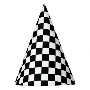 Chapeaux De Fètes Damier Blanc et Noir 