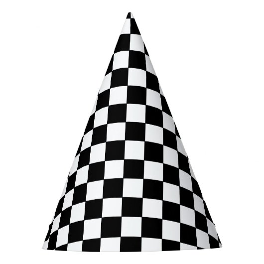 Chapeaux De Fètes Damier Blanc et Noir (Devant)