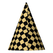 Chapeaux De Fètes Damier noir et or (Dos)