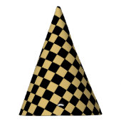 Chapeaux De Fètes Damier noir et or (Droite)