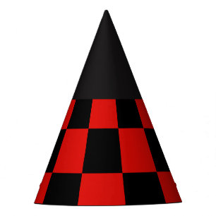 Chapeaux De Fètes damier rouge et noir