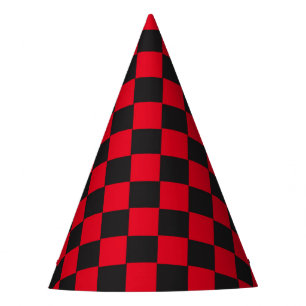 Chapeaux De Fètes Damiers noirs coccinelle rouge couleurs Coléoptère