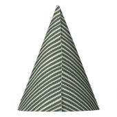 Chapeaux De Fètes Dark Green Stripes 1st Birthday (Dos)