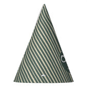 Chapeaux De Fètes Dark Green Stripes 1st Birthday (Gauche)