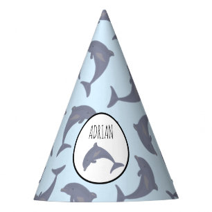 Chapeaux De Fètes Dauphins dans la mer Motif fête d'anniversaire