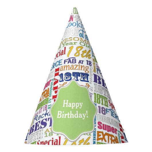 Chapeaux De Fètes De fête d'anniversaire cadeaux uniques et 18èmes (Devant)
