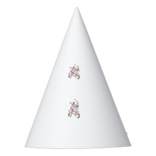 Chapeaux De Fètes Décor rouge orangé
