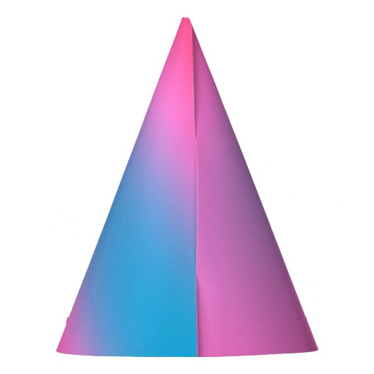 Chapeaux De Fètes Deep Magenta rose to Red & Blue Ombre Party (Dos)