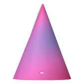 Chapeaux De Fètes Deep Magenta rose to Red & Blue Ombre Party (Gauche)
