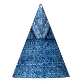 Chapeaux De Fètes Dénim Bleu : Jeans Classique Texture. (Dos)