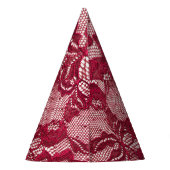 Chapeaux De Fètes Dentelle rouge : textile jacquard élastique. (Dos)