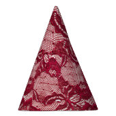 Chapeaux De Fètes Dentelle rouge : textile jacquard élastique. (Droite)