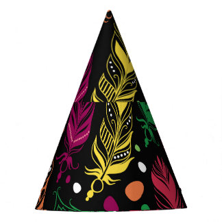 Chapeaux De Fètes Des plumes ethniques sans couture, des motifs dyna