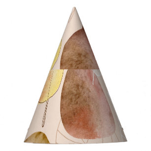 Chapeaux De Fètes Design d'automne de feuille d'aquarelle graphique