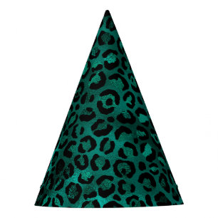 Chapeaux De Fètes Design turquoise et Gold Leopard Series 5