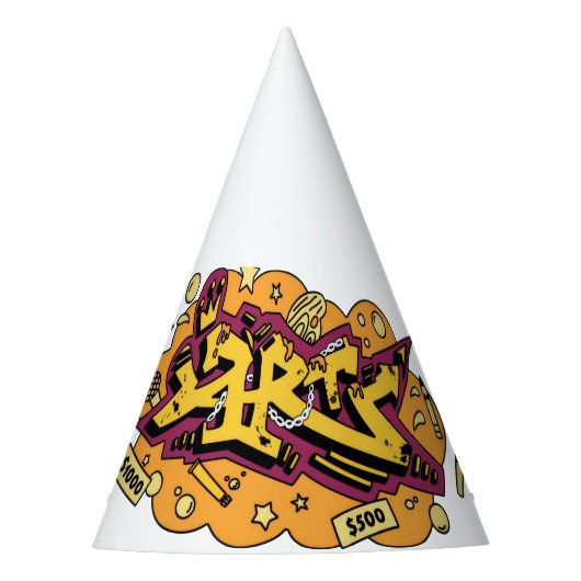Chapeaux De Fètes Dessin à la main de graffiti d'art (Devant)