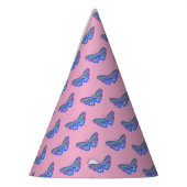 Chapeaux De Fètes Dessin de papillon violet (Gauche)