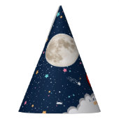 Chapeaux De Fètes Deux lune Rocket Ship 2e anniversaire Photo (Gauche)