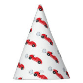 Chapeaux De Fètes Deux rapide rouge rétro course automobile thème an (Droite)