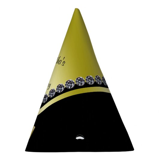 Chapeaux De Fètes Diamants scintillants et anniversaire d'arc d'or (Droite)