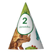 Chapeaux De Fètes Dino Two rex 2nd boy Dinosaur birthday party (Devant)