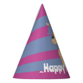 Chapeaux De Fètes Dinosaur rayé Casquette de fête d'anniversaire (Gauche)