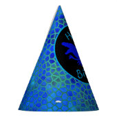 Chapeaux De Fètes Dinosaure Bleu Cachez Joyeux Anniversaire ! (Gauche)