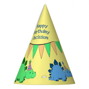 Chapeaux De Fètes Dinosaure personnalisé Joyeux anniversaire de ga