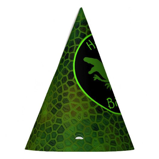 Chapeaux De Fètes Dinosaure Vert Cachez Un Joyeux Anniversaire ! (Gauche)