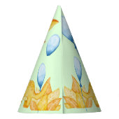 Chapeaux De Fètes Dinosaure vert casquette de fête personnalisé (Dos)