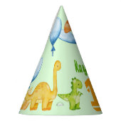 Chapeaux De Fètes Dinosaure vert casquette de fête personnalisé (Gauche)