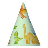 Chapeaux De Fètes Dinosaure vert casquette de fête personnalisé (Droite)