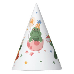Chapeaux De Fètes Dinosaures enfantins colorés Anniversaire des enfa