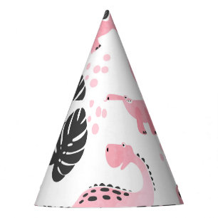Chapeaux De Fètes Dinosaures roses : Motif Enfants mignons.