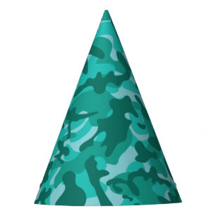 Chapeaux De Fètes Dispositif de camouflage bleu persian
