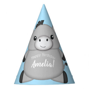 Chapeaux De Fètes Donkey Birthday Party Blue