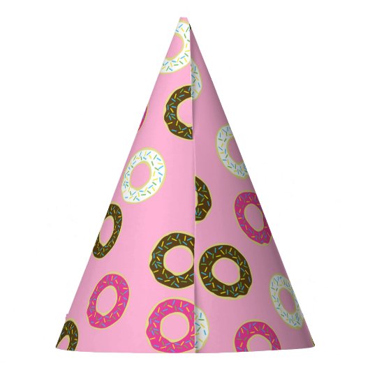 Chapeaux De Fètes Donut Kid Anniversaire mignon rose (Dos)