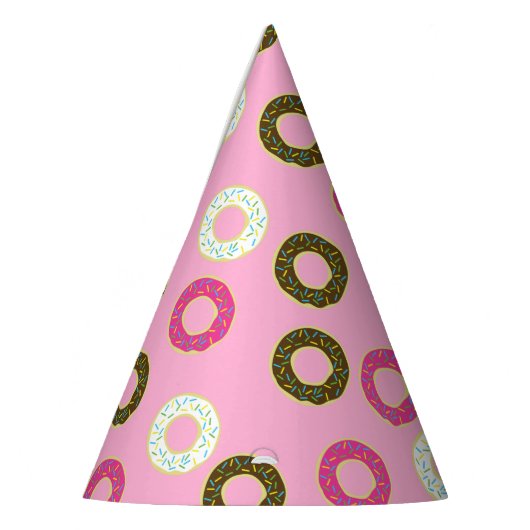 Chapeaux De Fètes Donut Kid Anniversaire mignon rose (Gauche)
