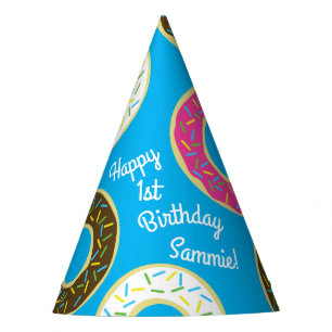 Chapeaux De Fètes Donuts Doughnut colorée1er Anniversaire Thème de f