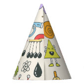 Chapeaux De Fètes Doodles de science : Ensemble d'écoles à main. (Dos)