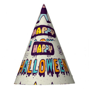 Chapeaux De Fètes Doodles d'Halloween, bande dessinée délirante sans